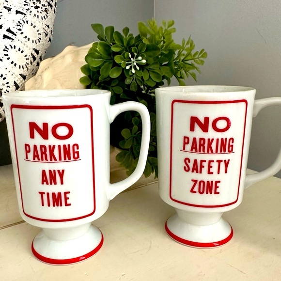 ARNART Other - Vintage Royal Arnart 5th Avenue Pedestal Coffee Cups Mugs Ceramic Car Humor MCM